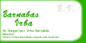 barnabas vrba business card